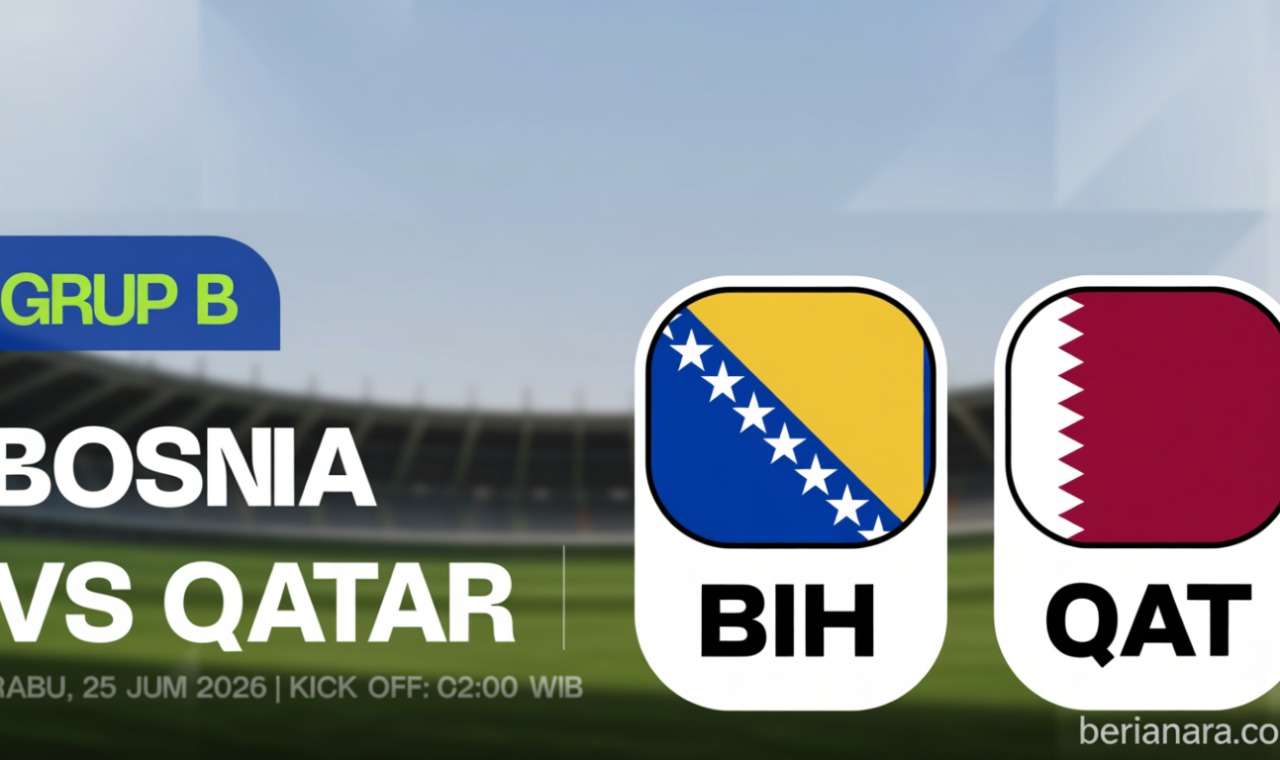 Link Live Streaming Piala Dunia 2026: Bosnia and Herzegovina Vs Qatar