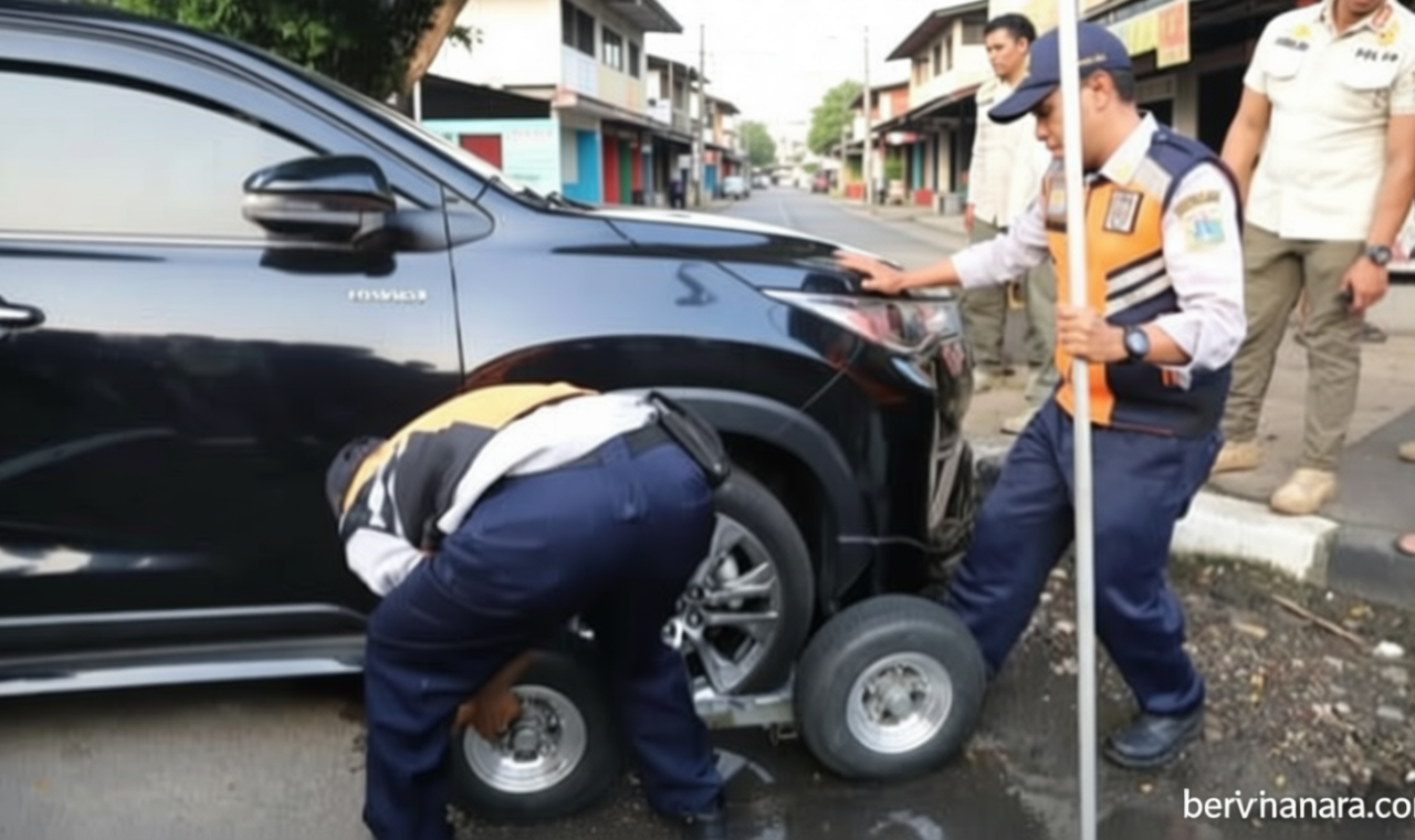 Parkir Sembarangan di Kawasan Senopati Jaksel – Empat Mobil Ditindak Dishub