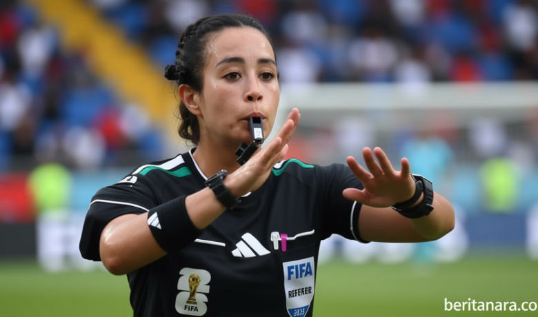 7 Potret Katia Itzel Garcia – Wasit Wanita yang Curi Perhatian dalam Laga Tunisia vs Belanda di Piala Dunia 2026