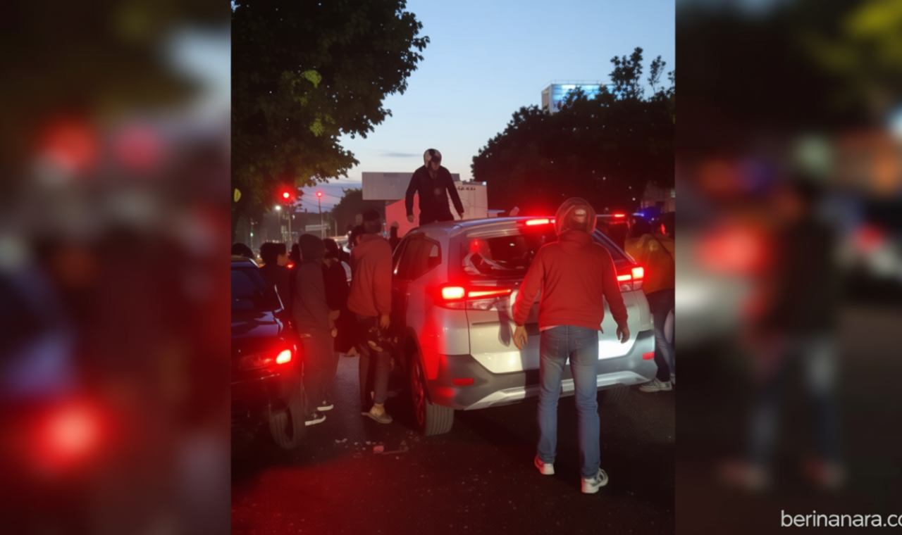 Special Plan: Diduga Terlibat Tabrak Lari, Mobil SUV Hancur Menjadi Sasaran Kemarahan Warga Usai Melarikan Diri