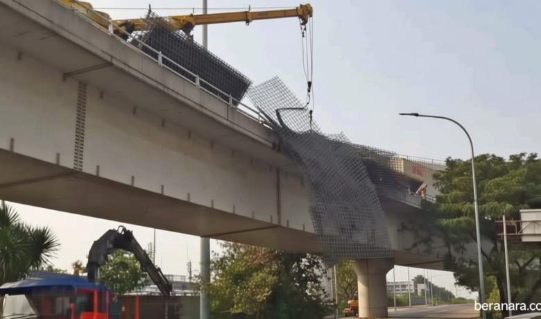 Kronologi Truk Muatan Besi Terguling di Flyover Tomang – Pengemudi Alami Luka Ringan