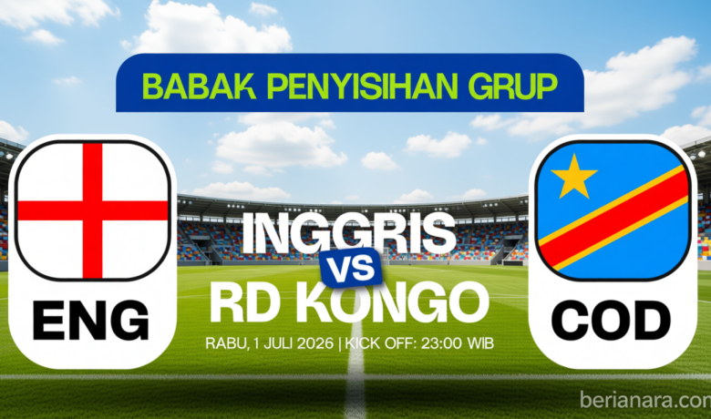 Historic Moment: Link Live Streaming Piala Dunia 2026: Inggris Vs RD Kongo