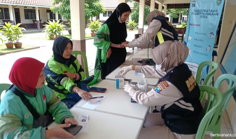 Special Plan: Hari Bhayangkara ke-80, Polresta Malang Kota Cek Kesehatan Gratis bagi Driver Ojol Wanita, Wujud Kepedulian kepada Mitra Kamtibmas