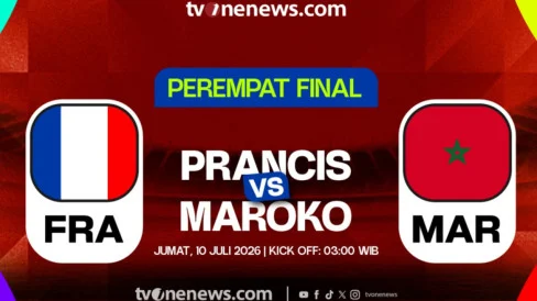 Link Live Streaming Prancis Vs Maroko di Perempat Final Piala Dunia 2026