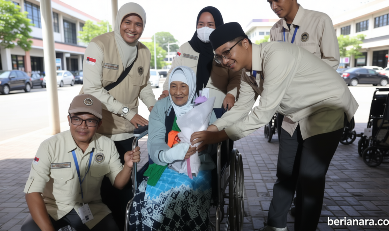 Meeting Results: Jemaah Haji Tertua Se-Indonesia Tiba di Debarkasi Surabaya, langsung Dikunjungi Menteri Haji dan Umroh