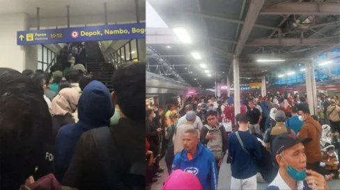 KRL Jakarta Kota-Bogor Terhenti Akibat Tawuran Warga, Stasiun Manggarai Penuh Sesak