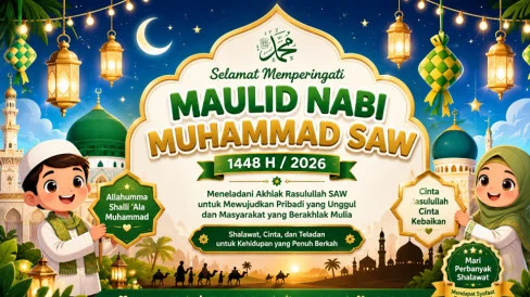 20 Ucapan Selamat Memperingati Maulid Nabi Muhammad SAW 1448 H, Referensi Caption Media Sosial
