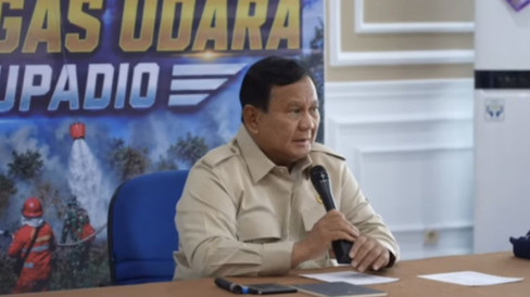 Prabowo Pimpin Rapat Karhutla di Palangkaraya, Kerahkan 1.500 Personel TNI dan 6 Helikopter