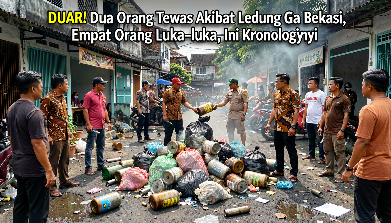 DUAR! Dua Orang Tewas Akibat Ledakan Tabung Gas di Bekasi, Empat Orang Luka-luka, Ini Kronologinya